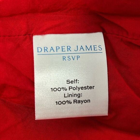 Draper James RSVP Women’s Red Floral Long Sleeve V Neck Midi Dress Size L - Picture 11 of 15